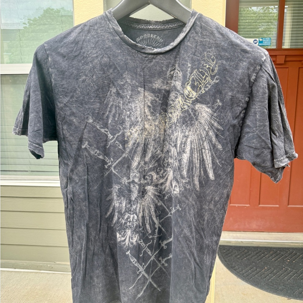 Monarch brand Men's Black Graphic Short-Sleeve T-Shirt